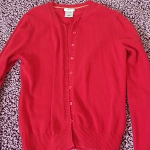 Old Navy red cardigan